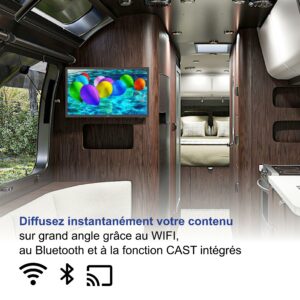 Smart TV 22 pouces HEMING – Android, 12V 24V 220V – spéciale camping-car, camion, van et bateau
