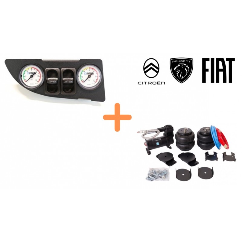 Kit suspensions pneumatiques 6'' Stellantis manomètre double spécifique ANTARION